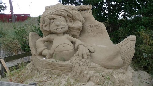 Sandskulptur.