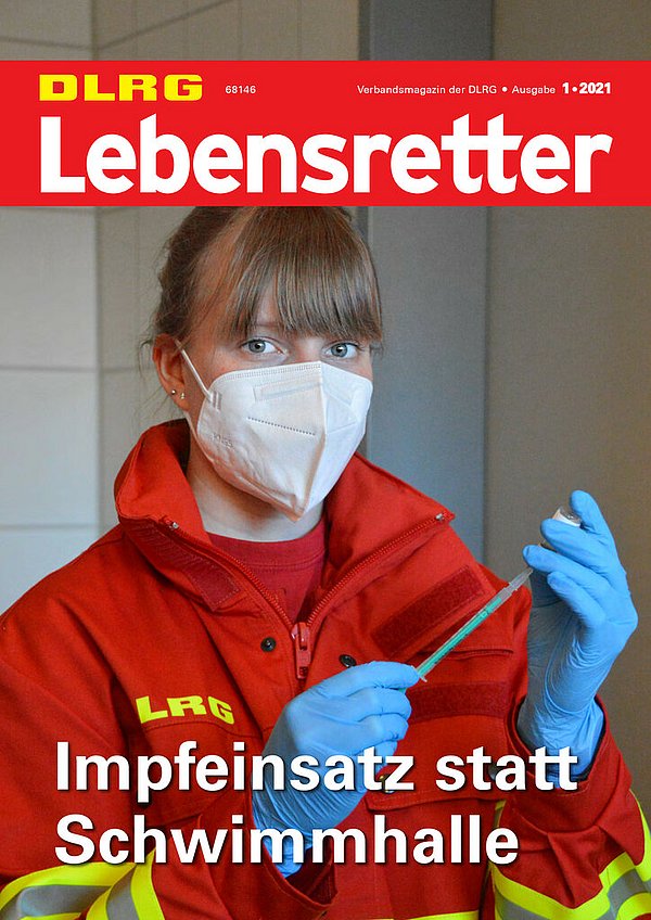 Titelbild Lebensretter 1-2021, DLRG Verbandsmagazin