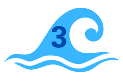 Triviales Bild einer Welle mit einer 3.